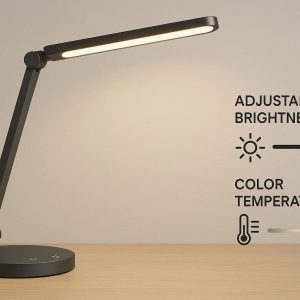 Modern LED Desk Lamp with Adjustable Brightness and Color Temperature