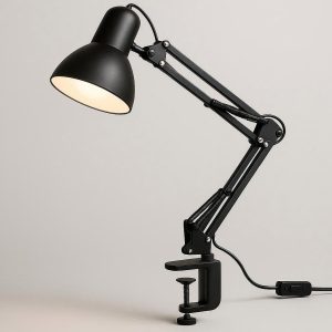 2 Architect Style Swing Arm Desk Lamp with Clamp Base Dimmable